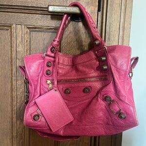 Vintage Balenciaga City Bag in Pink